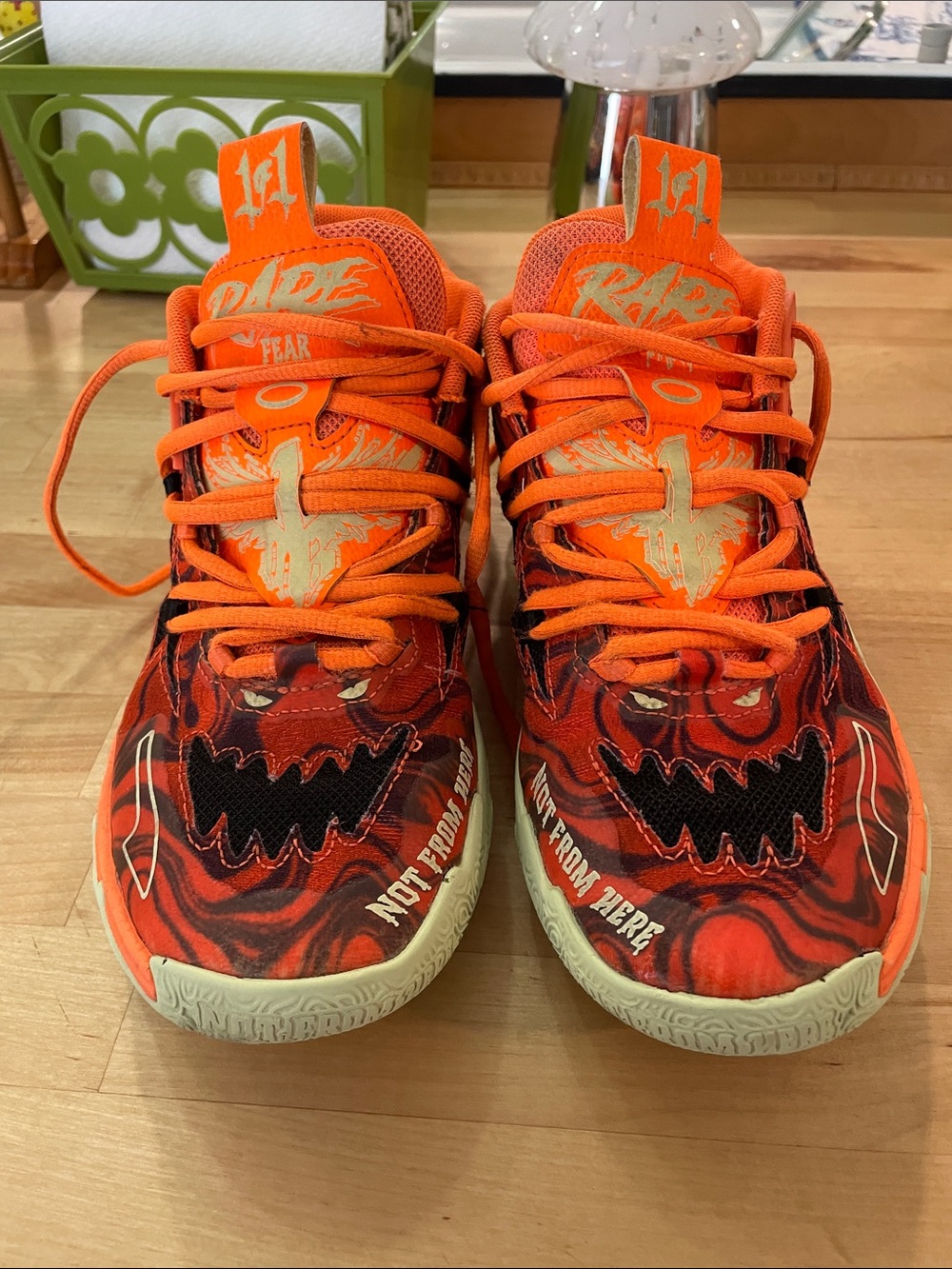 Puma M.E.L.O Kids Orange Graphic Athletic Shoes - trick or treat